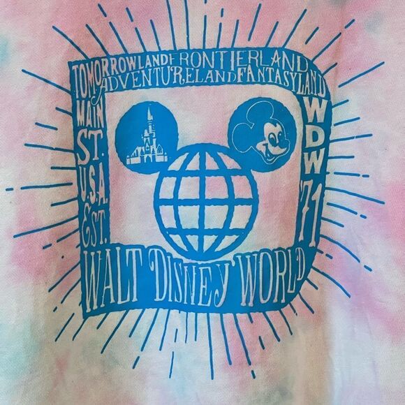 Walt Disney World Tie Dye Mickey and Castle  Lounge Pullover - Picture 4 of 11